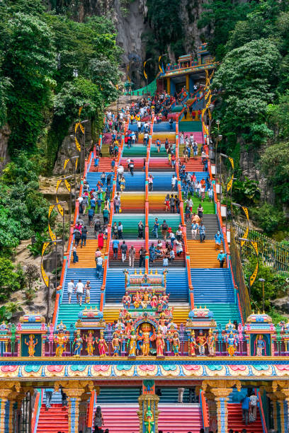 istock KUALA LUMPUR, MALAYSIA - NOVEMBER 10, 2018: Rainbow Stairs at Batu Caves 1094577708