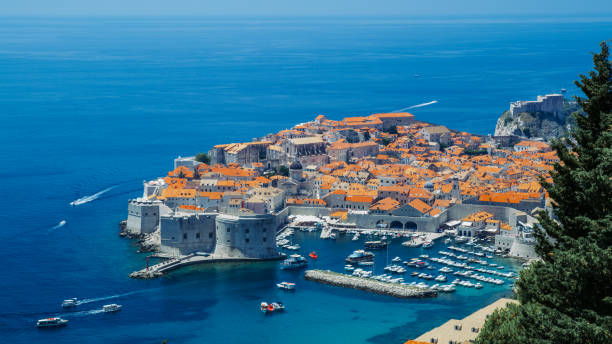 istock Island,port and blue sea, Dubrovnik 1094593536