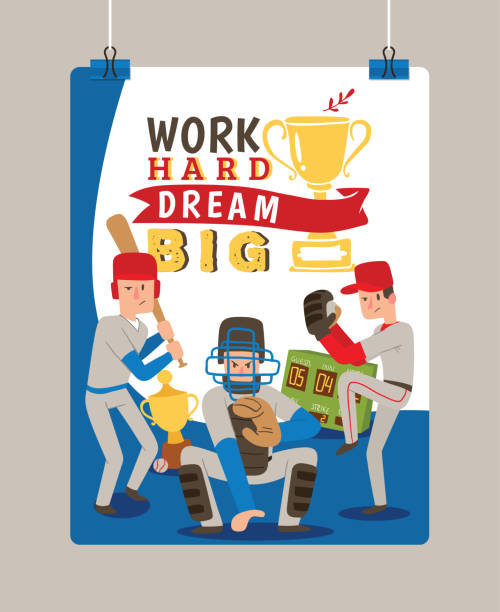 istock Baseball people vector player man character in catchers sportswear and batters baseballbat or ball for competition backdrop illustration sportsman boys with catchers glove background banner 1094593652
