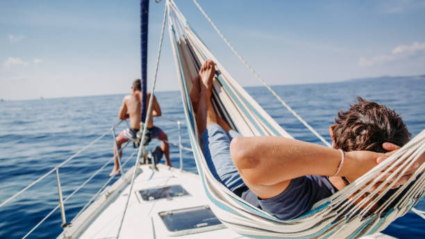 istock Two men on Sailboat in Croatia 1094594604