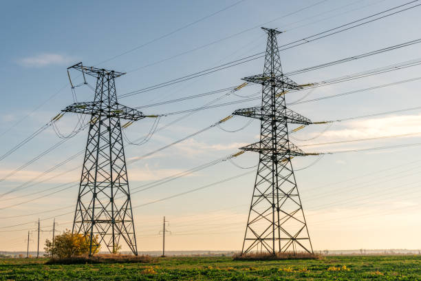 istock High-voltage power lines. Electricity distribution station. high voltage electric transmission tower. Distribution electric substation with power lines and transformers 1094601336