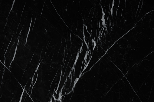 Awesome background of black natural stone marble with a white pattern called Nero Marquina.