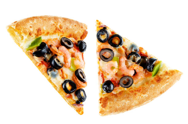 istock Pizza with shrimp, olives, green pepper and onion isolated 1094618764