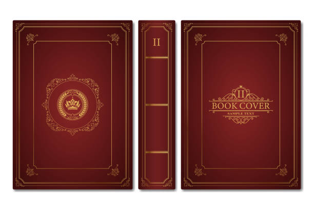 stara okładka książki - antyczny stock illustrations