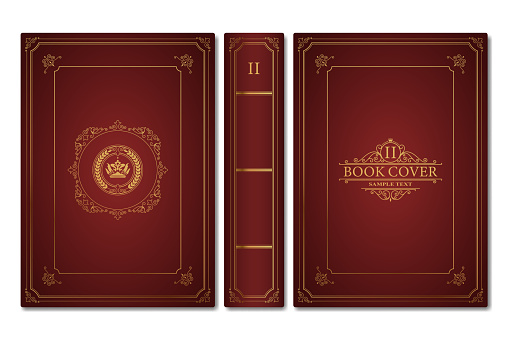 Old book cover in vector