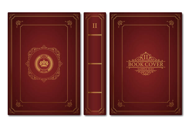 Old book cover Old book cover in vector book cover illustrations stock illustrations