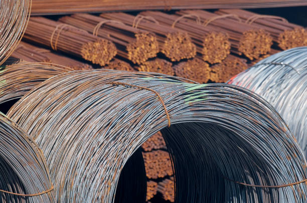 istock Pile of wire rod or coil for industrial usage 1094634542