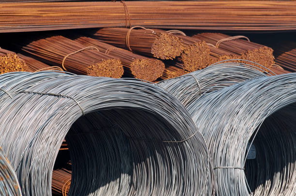 istock Pile of wire rod or coil for industrial usage 1094634552