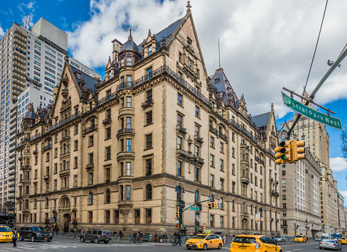 New York City- March 23, 2018 : the Dakota Building one of the main Landmarks of  Manhattan