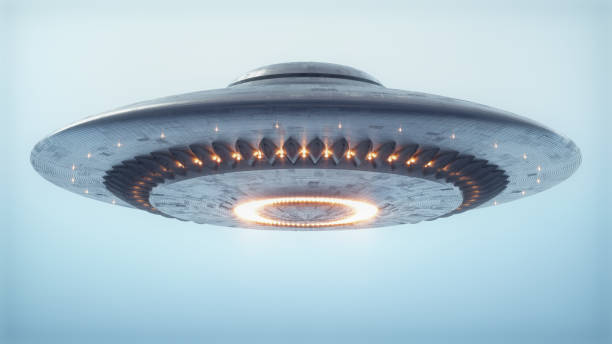 Unidentified Flying Object Clipping Path Unidentified flying object. UFO with clipping path included. spaceship photos stock pictures, royalty-free photos & images