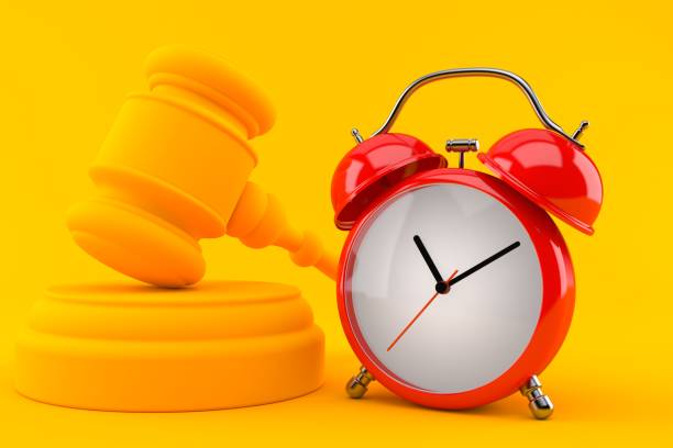 istock Law background with alarm clock 1094646730