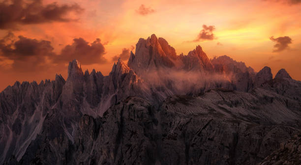 istock Glowing peaks in Dolomites, Italy 1094651184