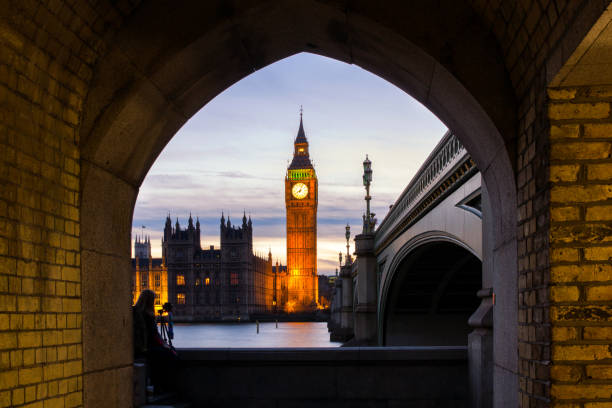 istock Big Ben, Westminster, London, after colorful sunset 1094655702