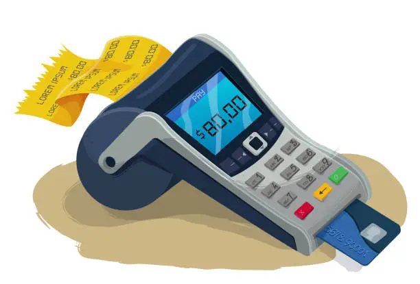 Vector illustration of POS Terminal