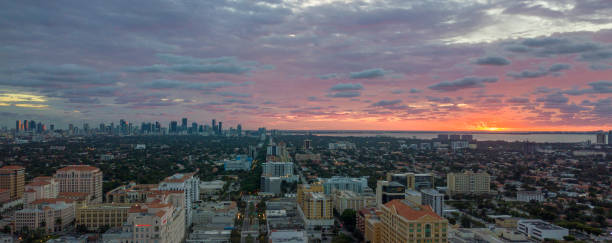 Miami sunrise stock photo