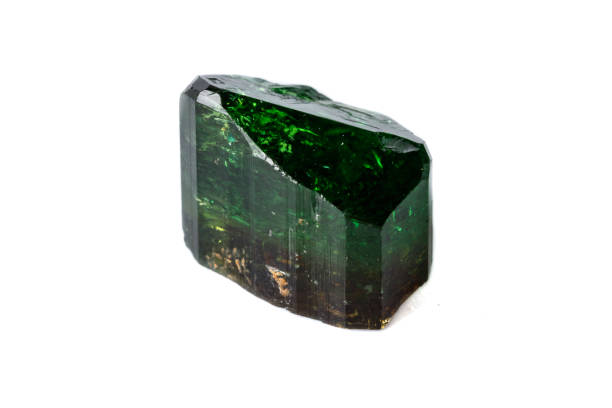 istock Macro mineral Chrome Dravite Tourmaline on a white background 1094691686