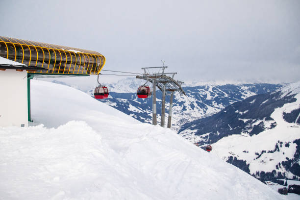 istock Ski lift booths at a ski resort. 1094695406