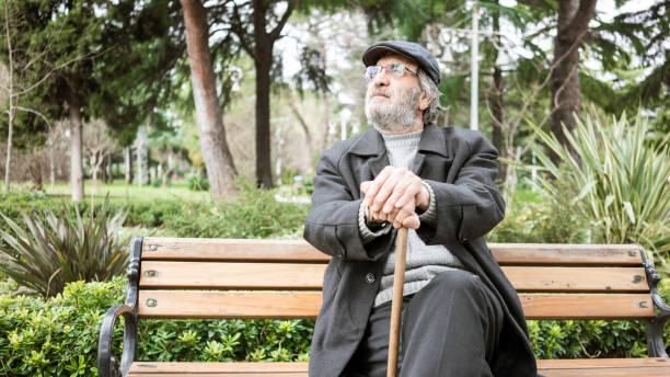 istock Old man in the park 1094695956