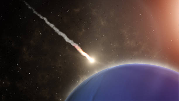 istock Meteor flies to Neptune - Stock Footage 1094708034
