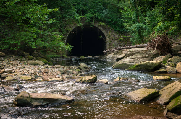 parque viaduto em cleveland, bedford - ohio river valley - fotografias e filmes do acervo