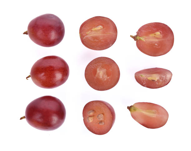 istock Top view set of grape seed isolated on white background 1094717338
