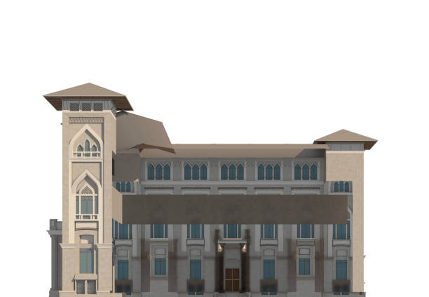 istock Original design Middle East building isolated on white background 3d illustration 1094728780