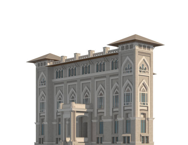istock Original design Middle East building isolated on white background 3d illustration 1094728826