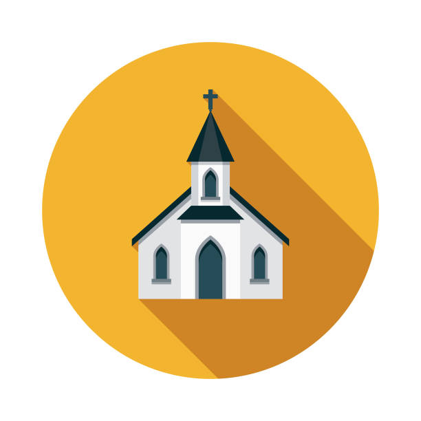 ilustrações, clipart, desenhos animados e ícones de igreja christian ícone - church steeple vector christianity