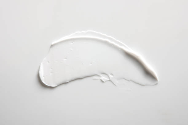 istock Cosmetic cream on white. lotion texture. 1094758358