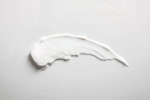 istock Cosmetic cream on white. lotion texture. 1094758362
