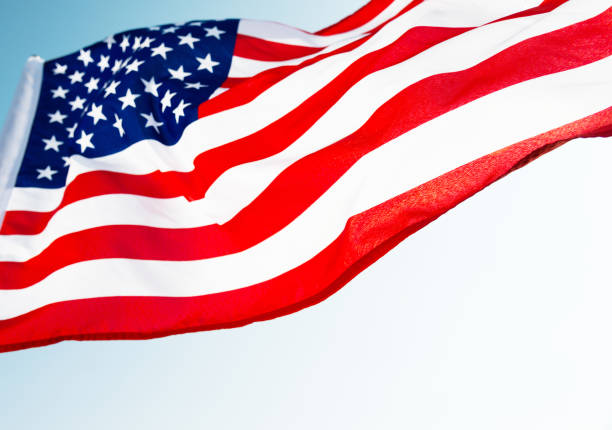 istock Close-up of American flag 1094760536