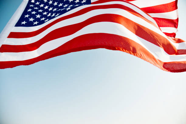 istock Close-up of American flag 1094760570