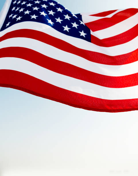 istock Close-up of American flag 1094760604