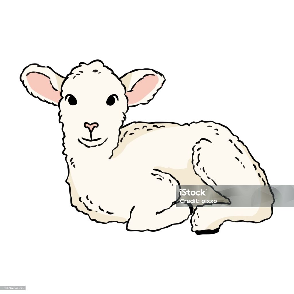 Doodle Cừu Dễ Thương Hình Ảnh Vẽ Tay Của Một Con Cừu Nhỏ Hình minh ...