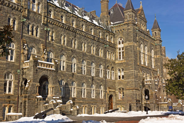 istock Historic building on Georgetown University campus in winter. 1094765766