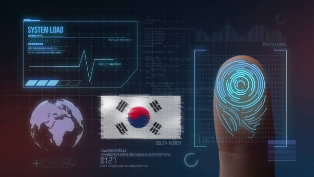 istock Finger Print Biometric Scanning Identification System. South Korea Nationality 1094770850