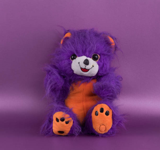 istock cute fluffy soft toy on a red background for valentines day 1094785458