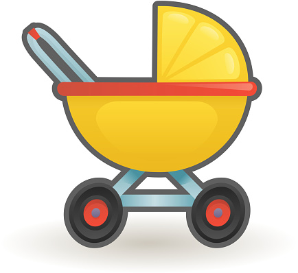 Pram Baby Carriage Buggy Cartoon Design Vector Illustration Stock  Illustration - Download Image Now - iStock