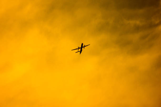 istock Aircraft Passenger take off  shot at sunset time 1094790108