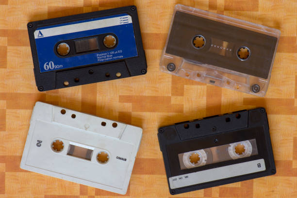 istock Several music cassette tapes on an orange background 1094795294