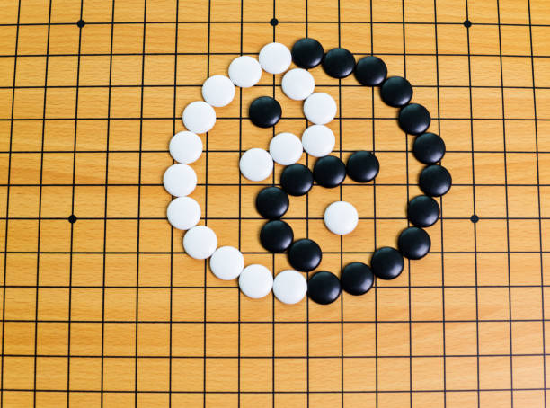 istock Yin yang symbol on go game board 1094795570