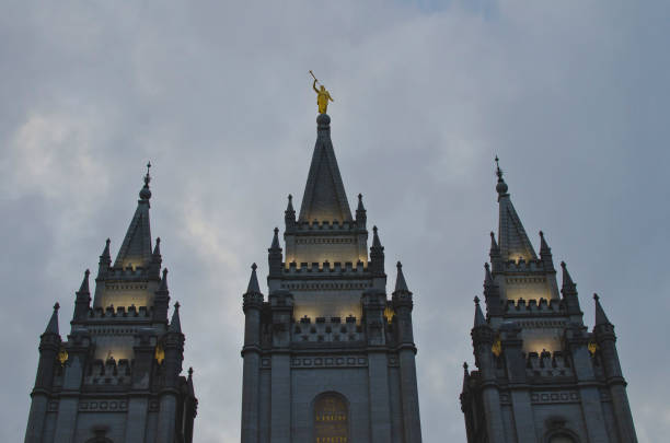 Salt Lake City, UT, USA - March 15, 2019: Salt Lake Temple Utah stock image
