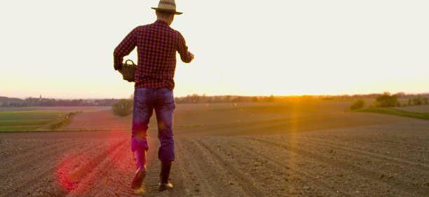 istock Farmer planting seeds in field 1094813418