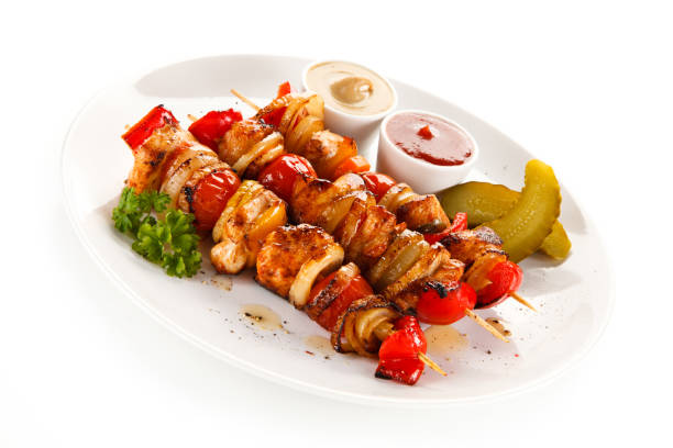 istock Kebab - grilled meat and vegetables 1094813690