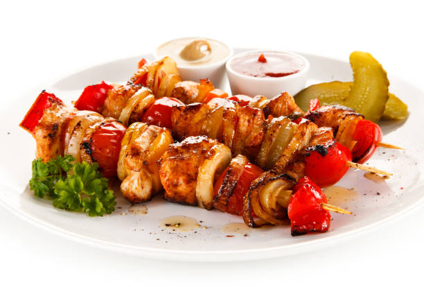istock Kebab - grilled meat and vegetables 1094813756