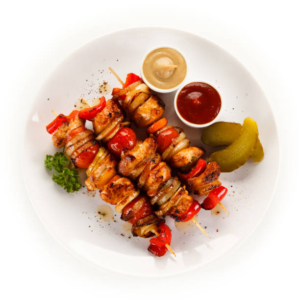 istock Kebab - grilled meat and vegetables 1094813908