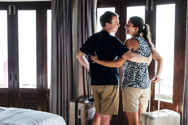 istock Couple checking in to a hotel room 1094820070