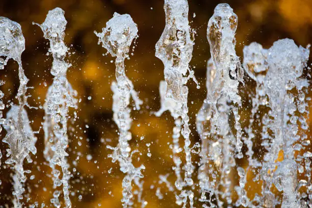 Fountain water splashes