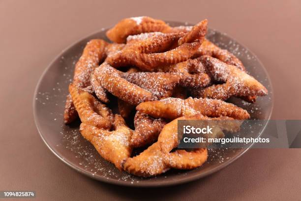 Bugne French Dessert Carnival Stock Photo - Download Image Now - Angel, Cake, Candlemas