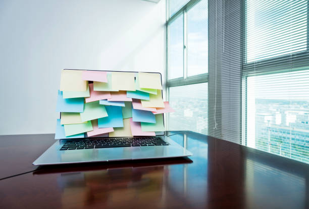 istock Laptop screen full of adhesive notes 1094827058